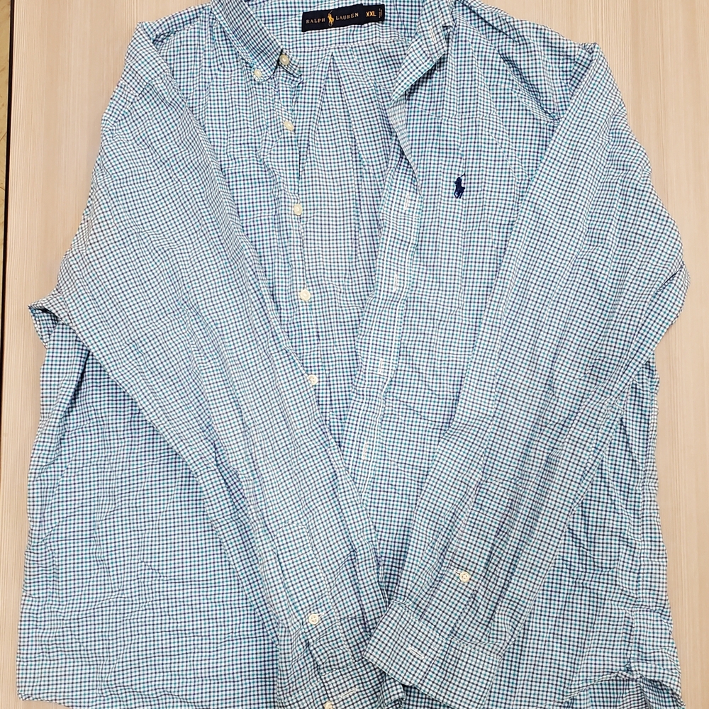 Polo by Ralph Lauren Light Blue Checkered Shirt